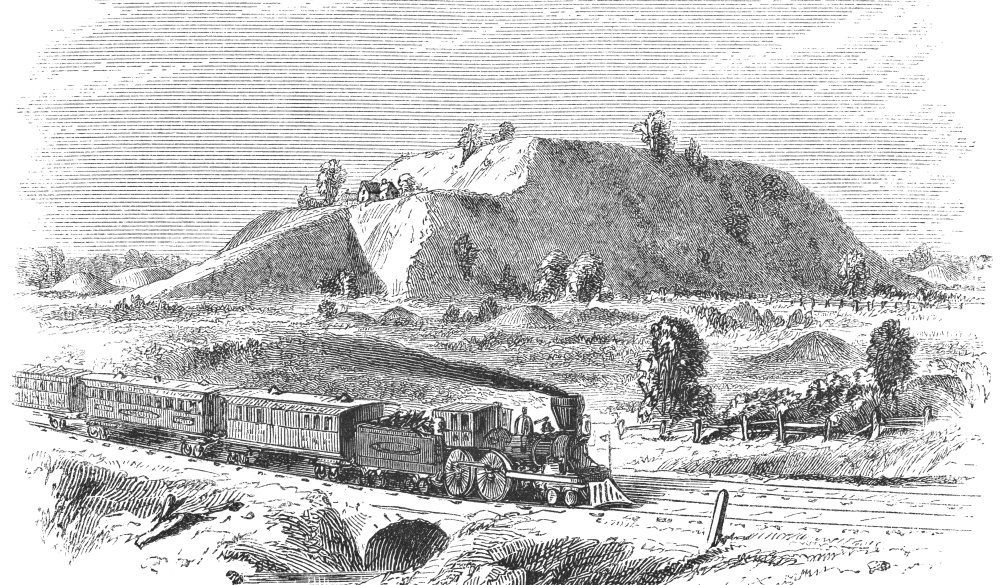 The Monks Mound at Cahokia Mounds State Historic Site near Collinsville, Illinois, USA