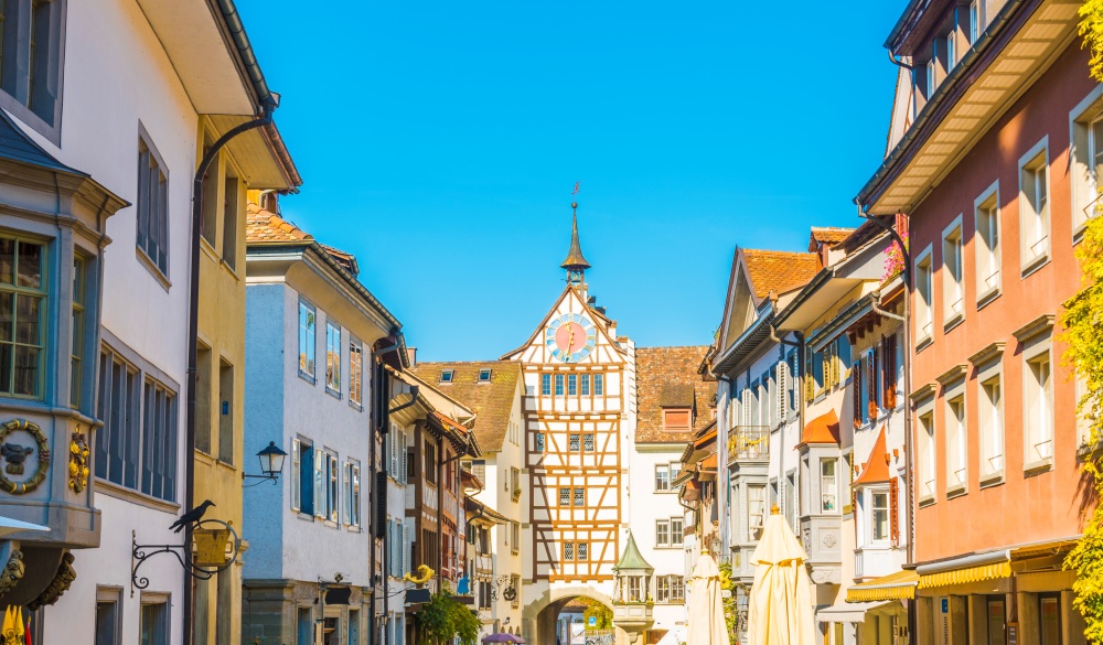 Medieval old town of Schaffhausen, Switzerland